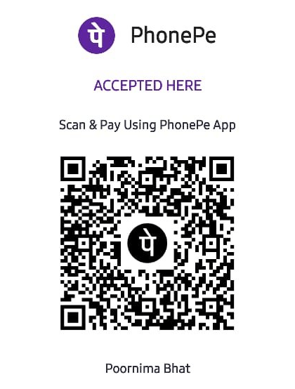 UPI payment QR code for Poornima Bhat